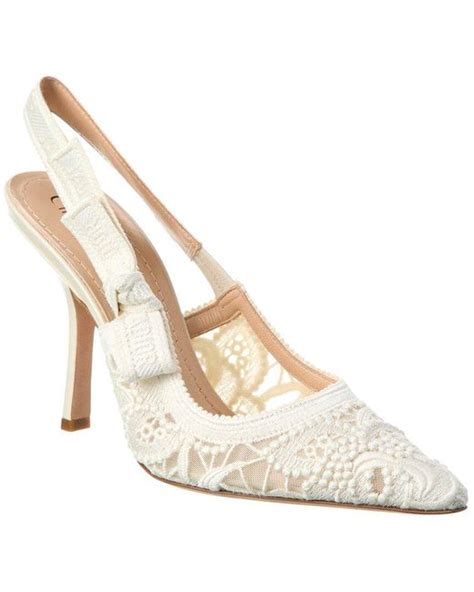 christian dior heels white